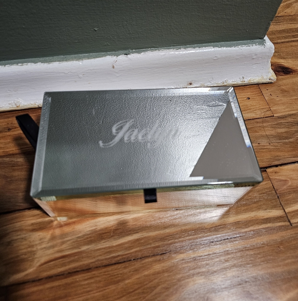 Silver Mirrored Jewelry Box Jaclyn